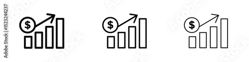 Chat arrow grow icon editable. Design template vector