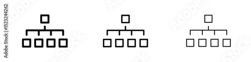 Chart tree icon editable. Design template vector