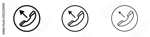 Call outgoing icon editable. Design template vector