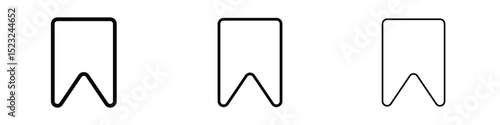 Bookmark icon editable. Design template vector