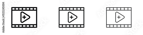 Add video icon editable. Design template vector