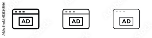 Ad icon editable. Design template vector