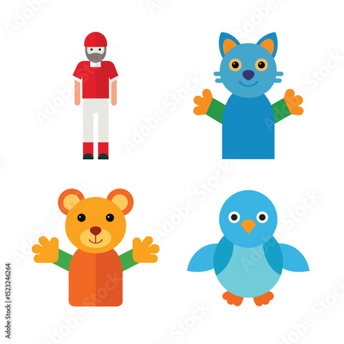 Wallpaper Mural set of animals Torontodigital.ca