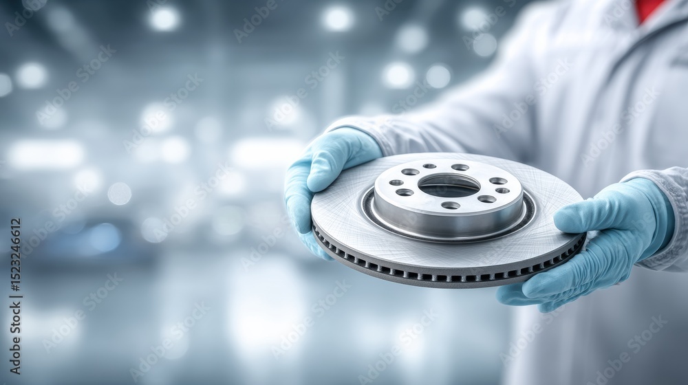 Delicate precision expert hands crafting automotive brake components Delicate precision expert hands crafting automotive brake components