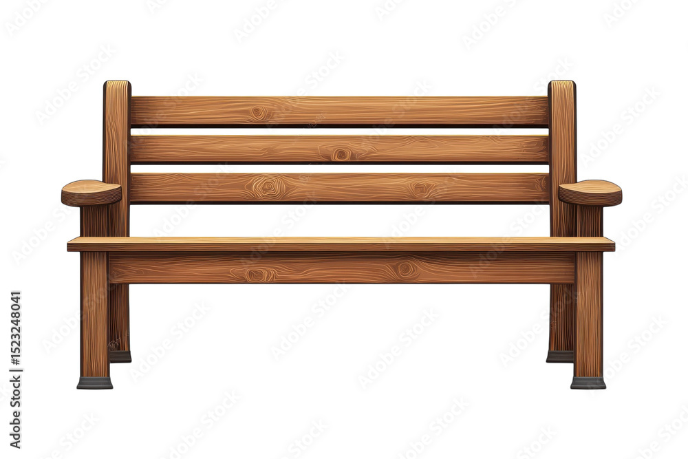 A weathered wooden park bench beckons promising serene moments of rest and contemplation in on transparent background A weathered wooden park bench beckons promising serene moments of rest and contemplation in on transparent background