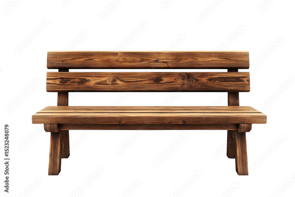 An inviting weathered wooden bench beckons for a moment of quiet reflection in the rustic on transparent background An inviting weathered wooden bench beckons for a moment of quiet reflection in the rustic on transparent background