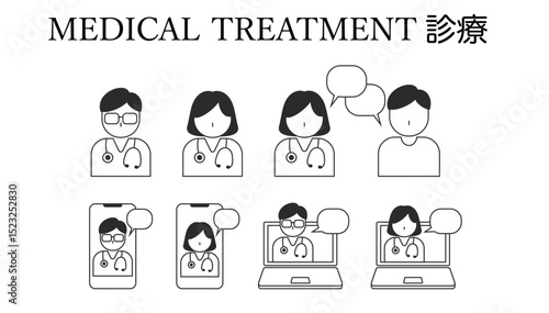 医者、診察、診療、オンライン診療、WEB問診