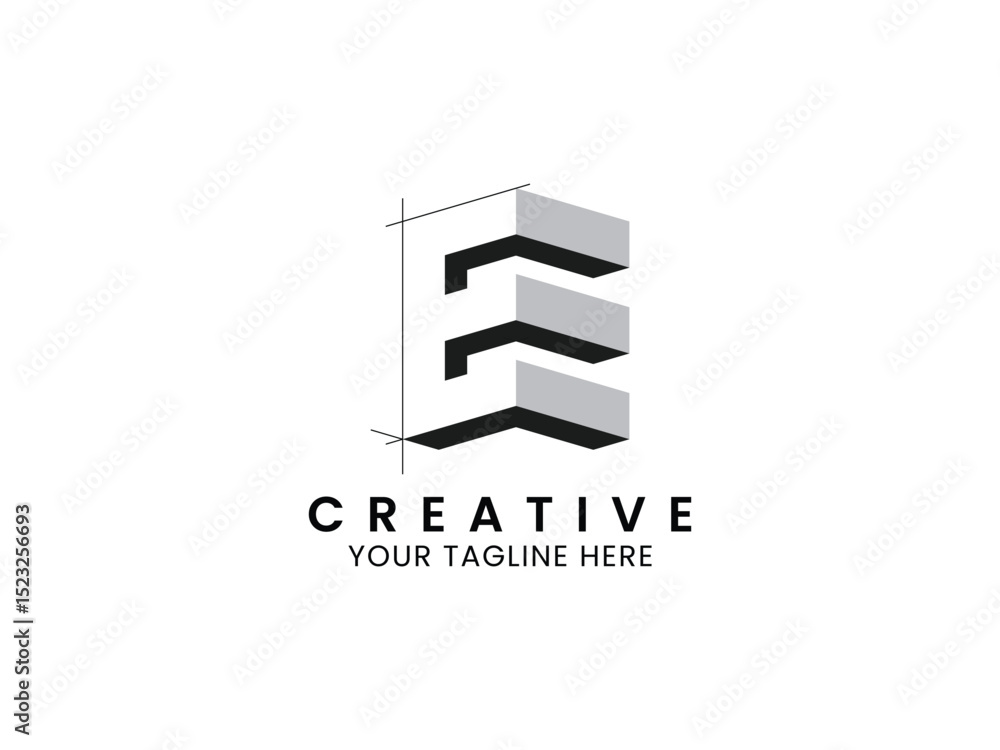 Letter E architect logo, and construction logo design Letter E architect logo, and construction logo design