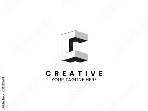 Letter C architect logo, and construction logo design