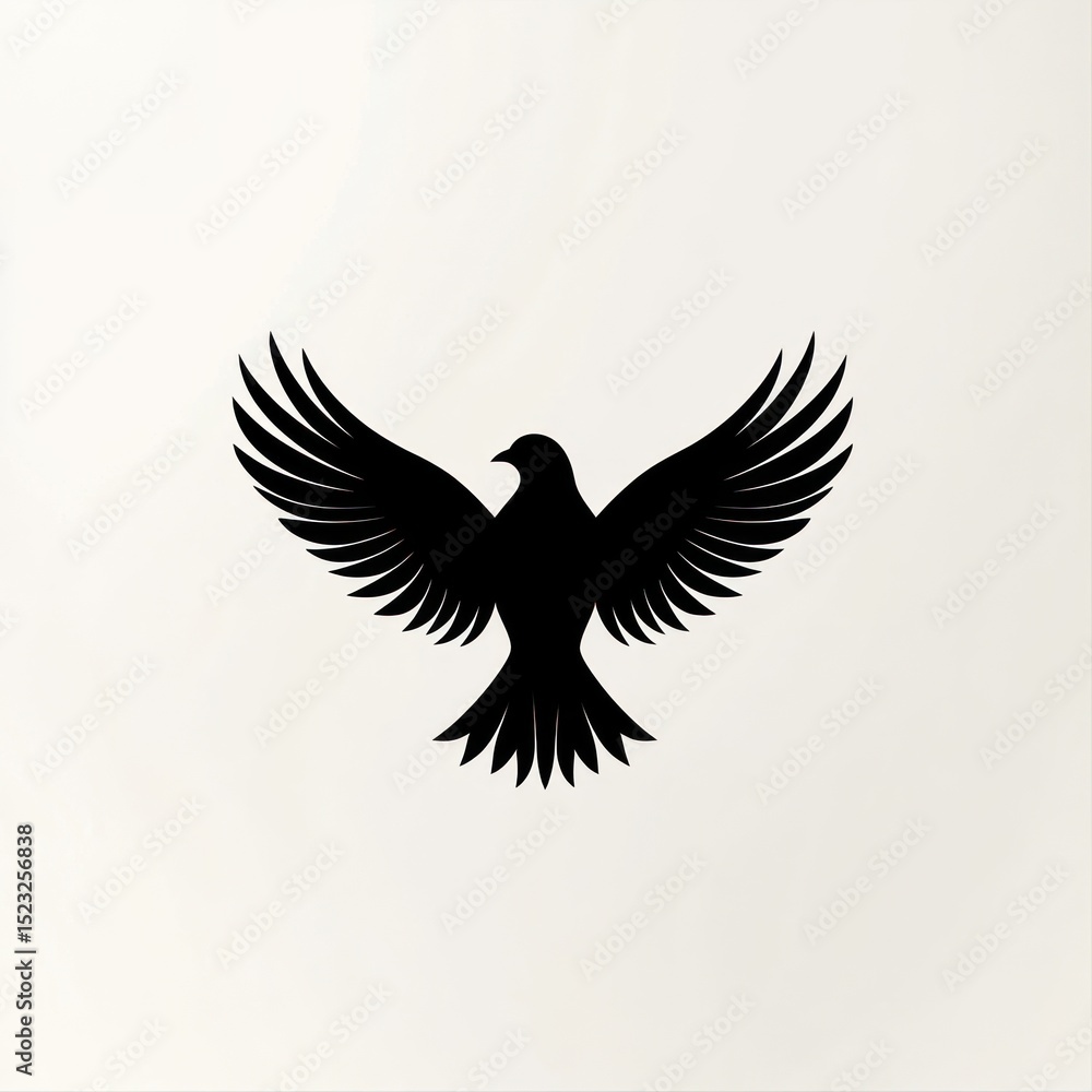 Obraz premium Silhouetted soaring bird