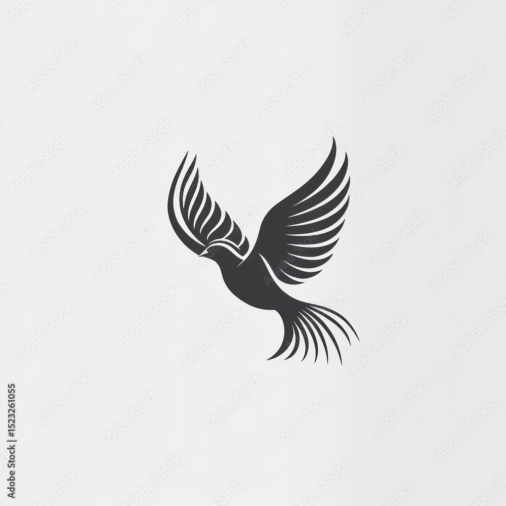 Fototapeta premium Stylized bird in flight