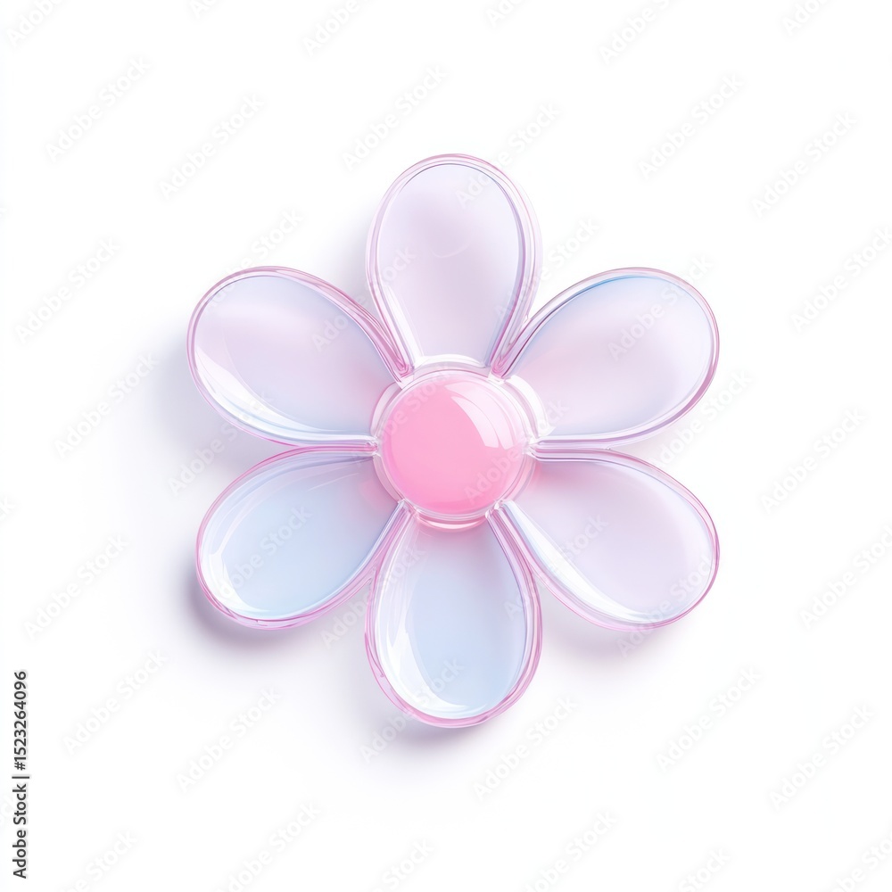 Fototapeta premium Pink and translucent flower design