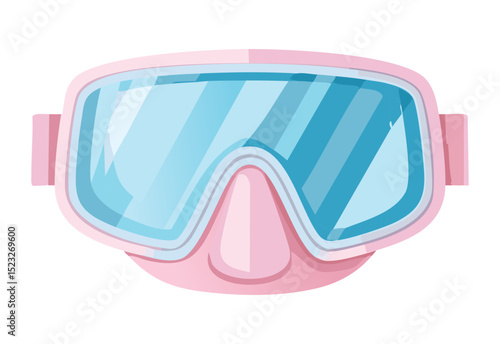 Light Pink Diving Mask Equipment