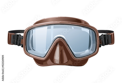 Sturdy Brown Scuba Mask Gear