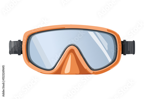 Orange Scuba Mask Diving Accessory