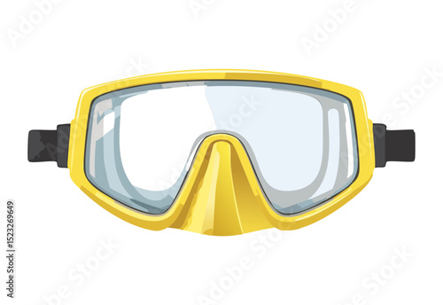 Yellow Snorkeling Mask Diving Gear