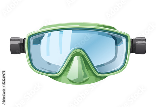 Green Diving Mask Snorkel Gear