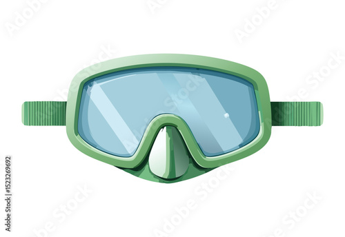 Light Green Gray Diving Mask