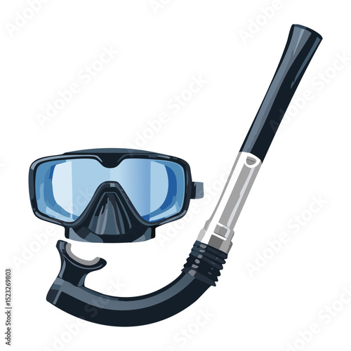 Blue Diving Mask Black Snorkel