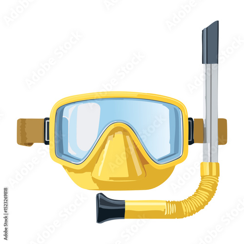 Yellow Diving Mask Snorkel Activity