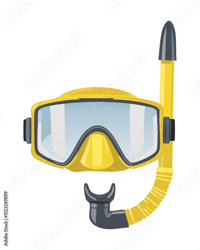 Yellow Diving Mask Yellow Snorkel Set