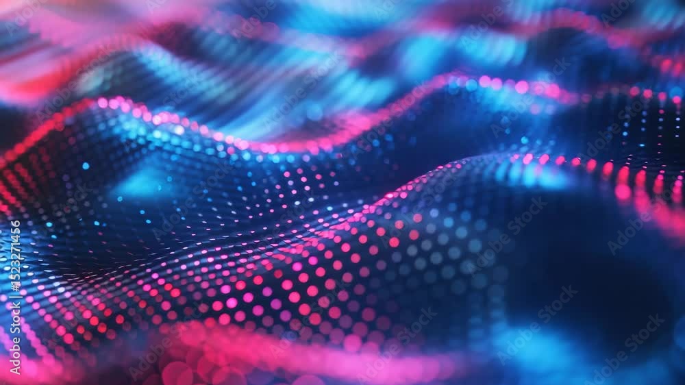 Intricate digital artwork with vibrant neon lights and glowing effects on a dark background, suggesting a futuristic or cyberpunk theme.