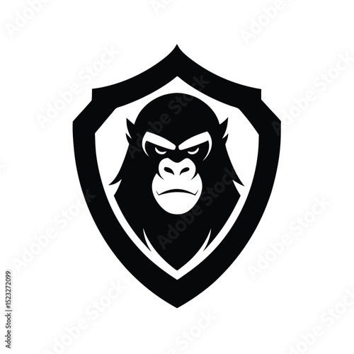 Gorilla head mascot logo ideal for bold strong and fearless branding use vector illustration.