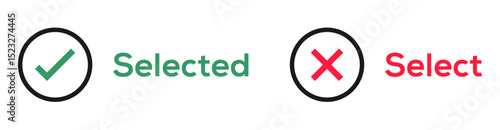 select all and selected all, selection control button user interface