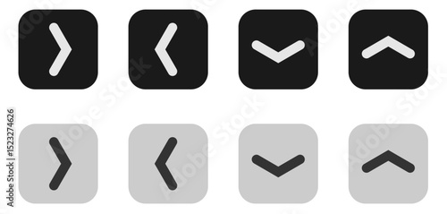 next and pervious, down and up arrow web user interface