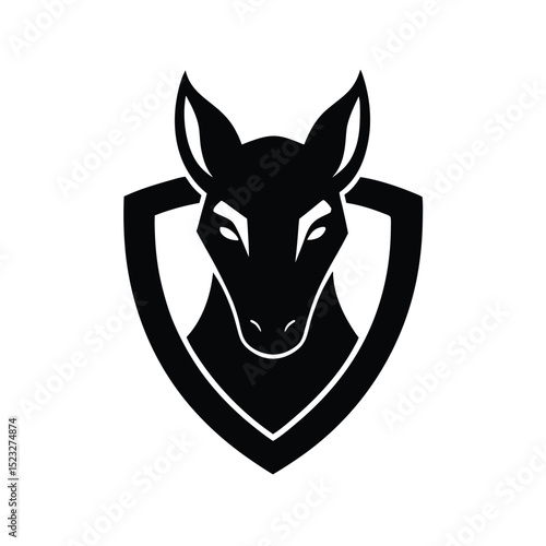 Okapi head mascot design symbolizing rare and peaceful nature vector illustration.
