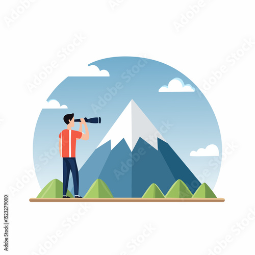 Vector sign for scenic viewing or lookout areas