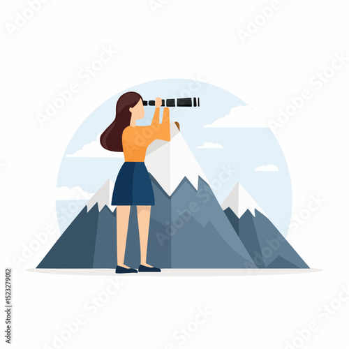 Vector sign for scenic viewing or lookout areas
