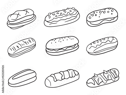 Eclair Simple Outline Dessert Icon