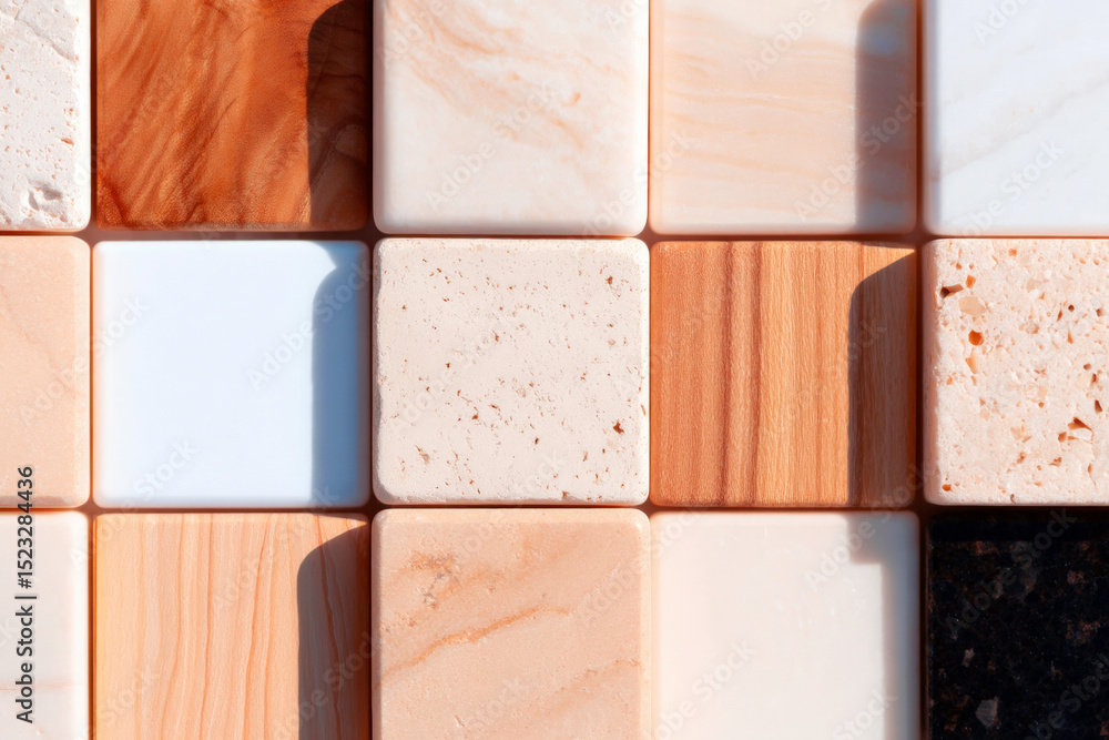 Top-down full-frame shot of colorful mosaic tile sheet with patterns Top-down full-frame shot of colorful mosaic tile sheet with patterns