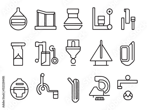 Vector Fabrication Equipment Icons