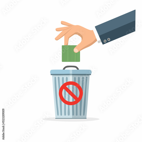 Vector prohibition sign showing smoking is not allowed