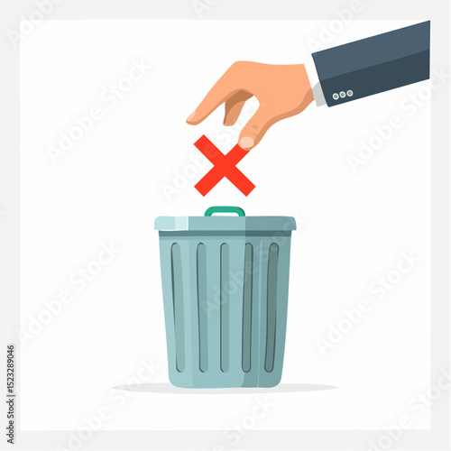 Vector sign prohibiting littering in public spaces