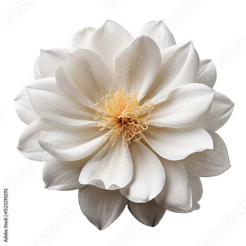 Un flor blanco en fondo blanco