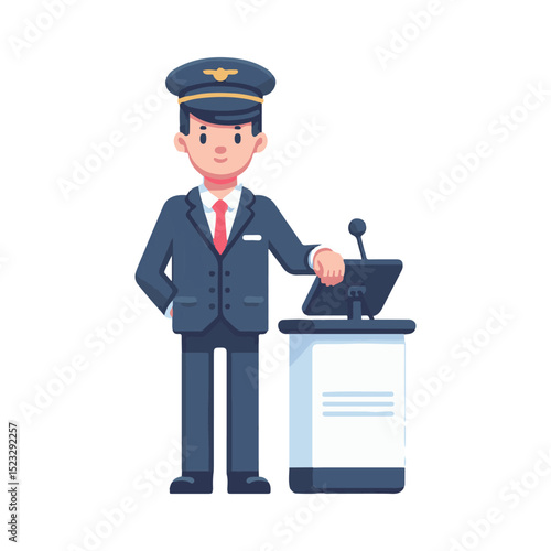 
illustration design of a flight attendant