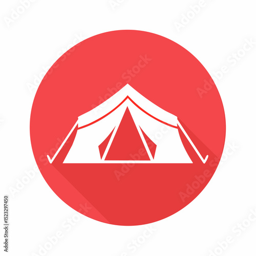 Vector symbol restricting camping in specific areas