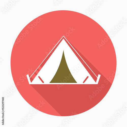 Vector symbol restricting camping in specific areas