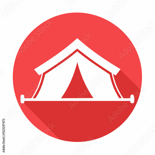 Vector symbol restricting camping in specific areas