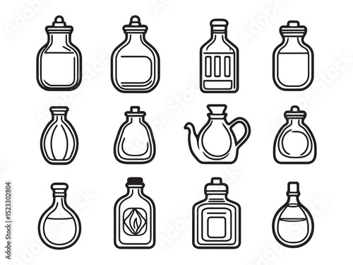 Hot Water Bottle Ultra Minimalist 2D Line Art