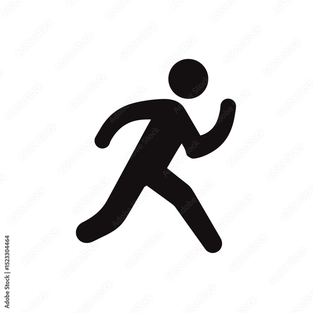 Flat black vector icon of a running person, fitness, exercise and sport activity concept
Flat black vector icon of a running person, fitness, exercise and sport activity concept