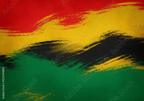abstract background Pan-African colors: red, yellow, green, and black. Ideal for Juneteenth, Black History Month, African culture, and Caribbean Represents freedom, unity, pride, and heritage