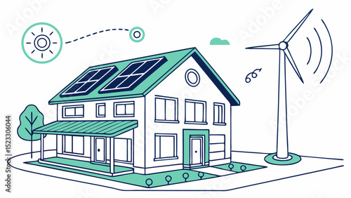 Modern EcoFriendly House with Solar Panels and Smart Technology