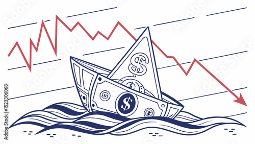 Money Ship Sinking Amidst a Sharp Market Decline