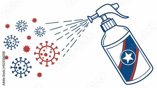 Sanitizing Spray Bottle Disinfecting and Killing Coronavirus Particles