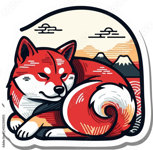 Napping Shiba Inu