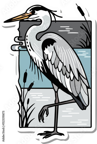 Sleeping Heron